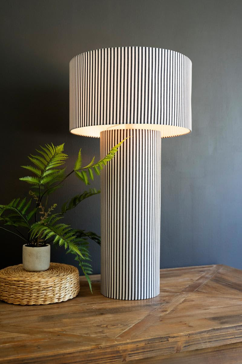 Oversized Striped Lamp