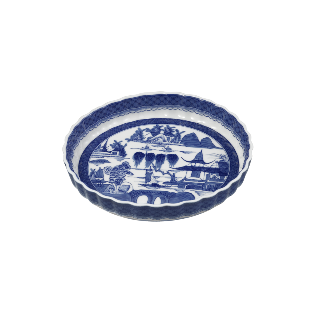 Blue Canton Serveware