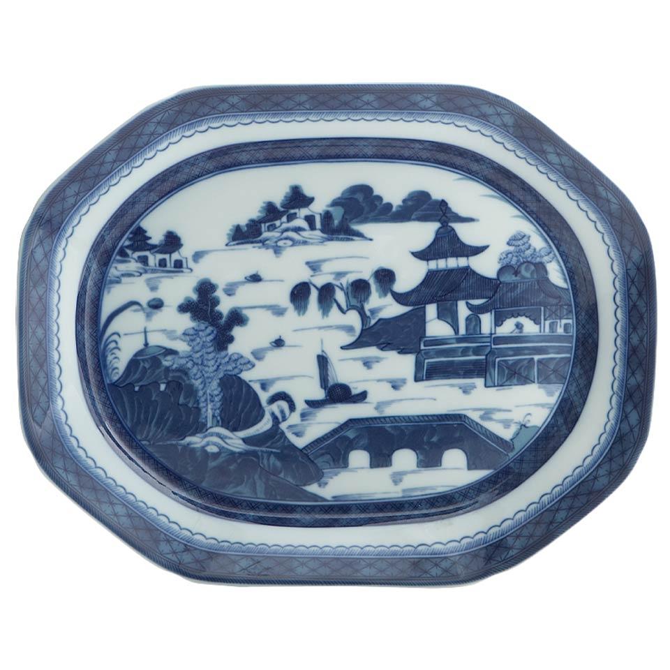 Blue Canton Serveware