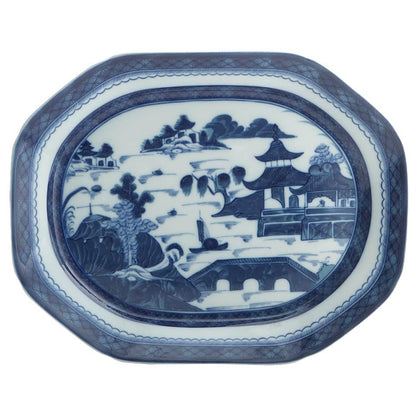 Blue Canton Serveware