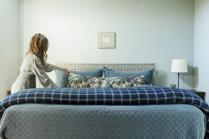 Windowpane Navy Bedding Collection