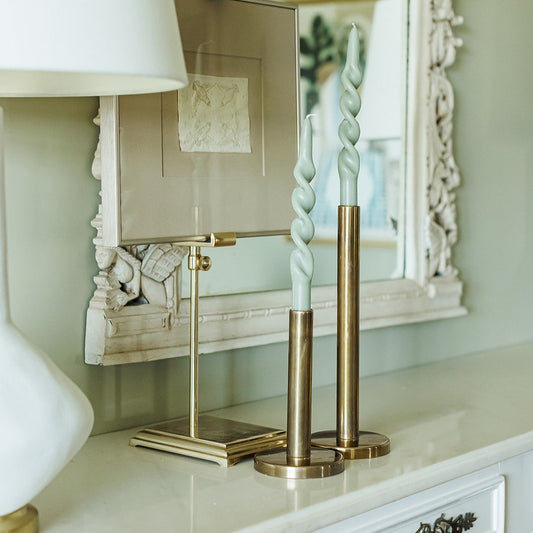 Antiqued Gold Candlesticks