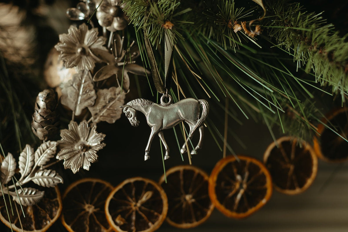 Horse Ornament, Pewter - OAKSTREET SHOPPE