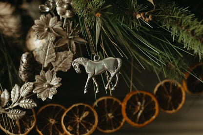 Horse Ornament, Pewter - OAKSTREET SHOPPE