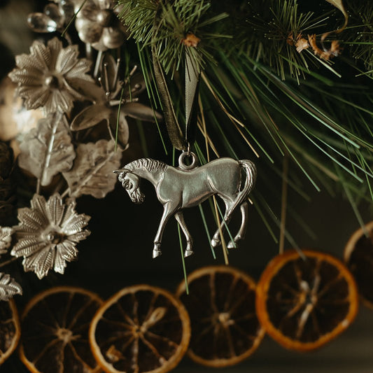 Horse Ornament, Pewter - OAKSTREET SHOPPE