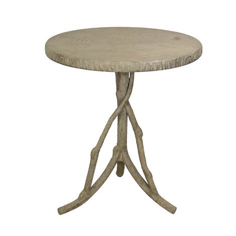 Faux Bois Side Table - OAKSTREET SHOPPE