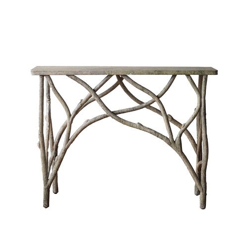 Faux Bois Console Table - OAKSTREET SHOPPE