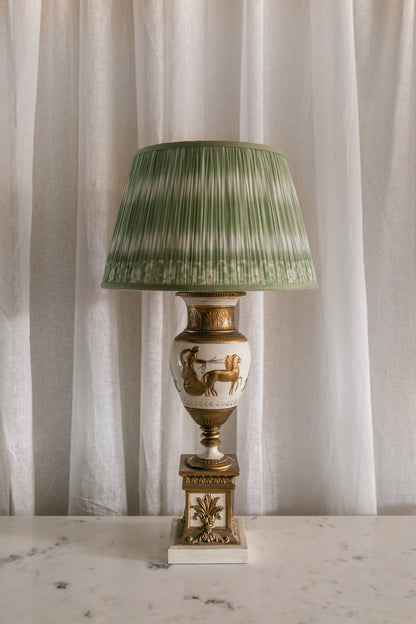Heavy Midcentury Greek Lamps, Pair