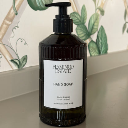 Jasmine Damask Rose Glass Hand Soap