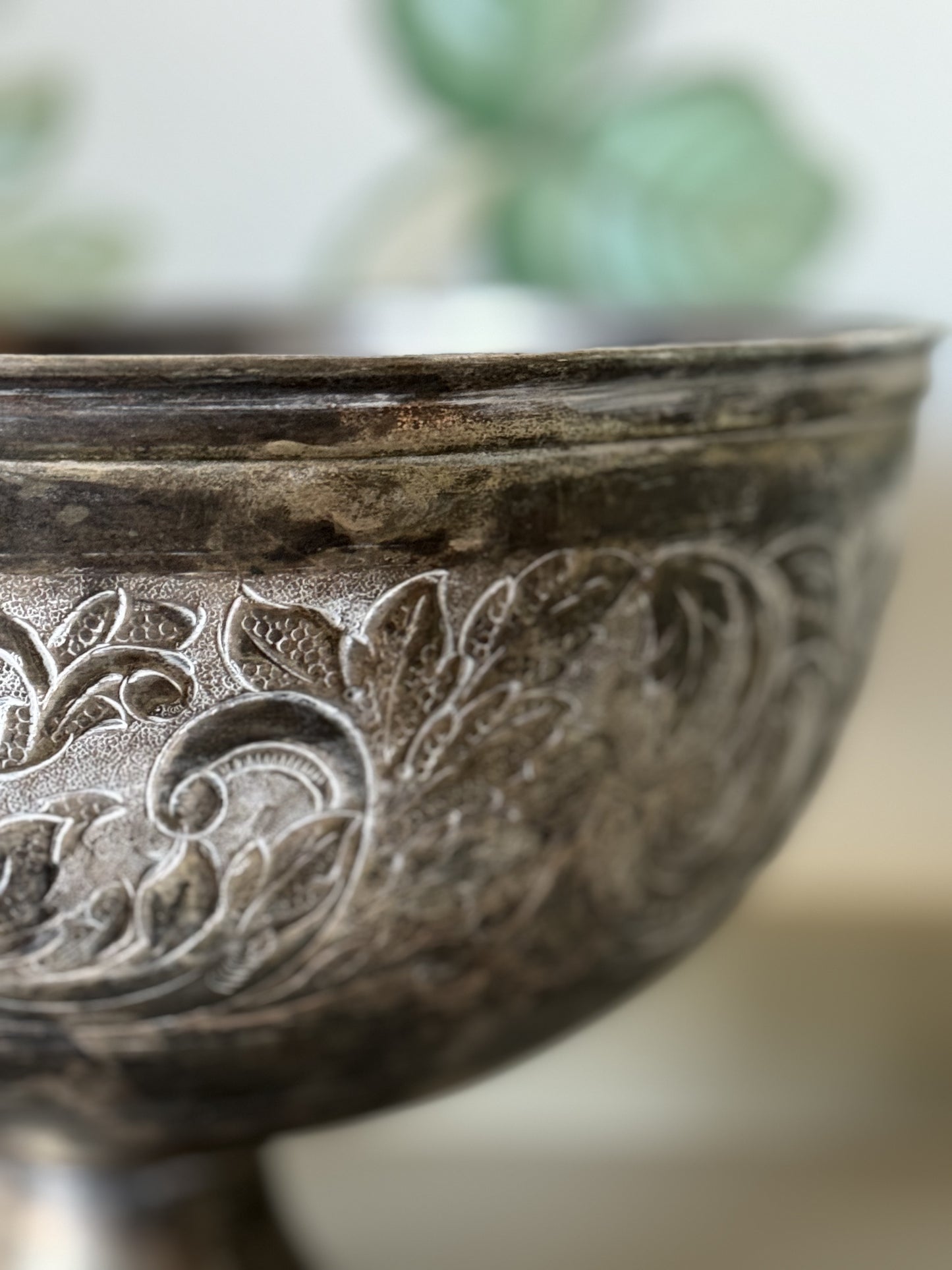 Footed Silver Bowl
