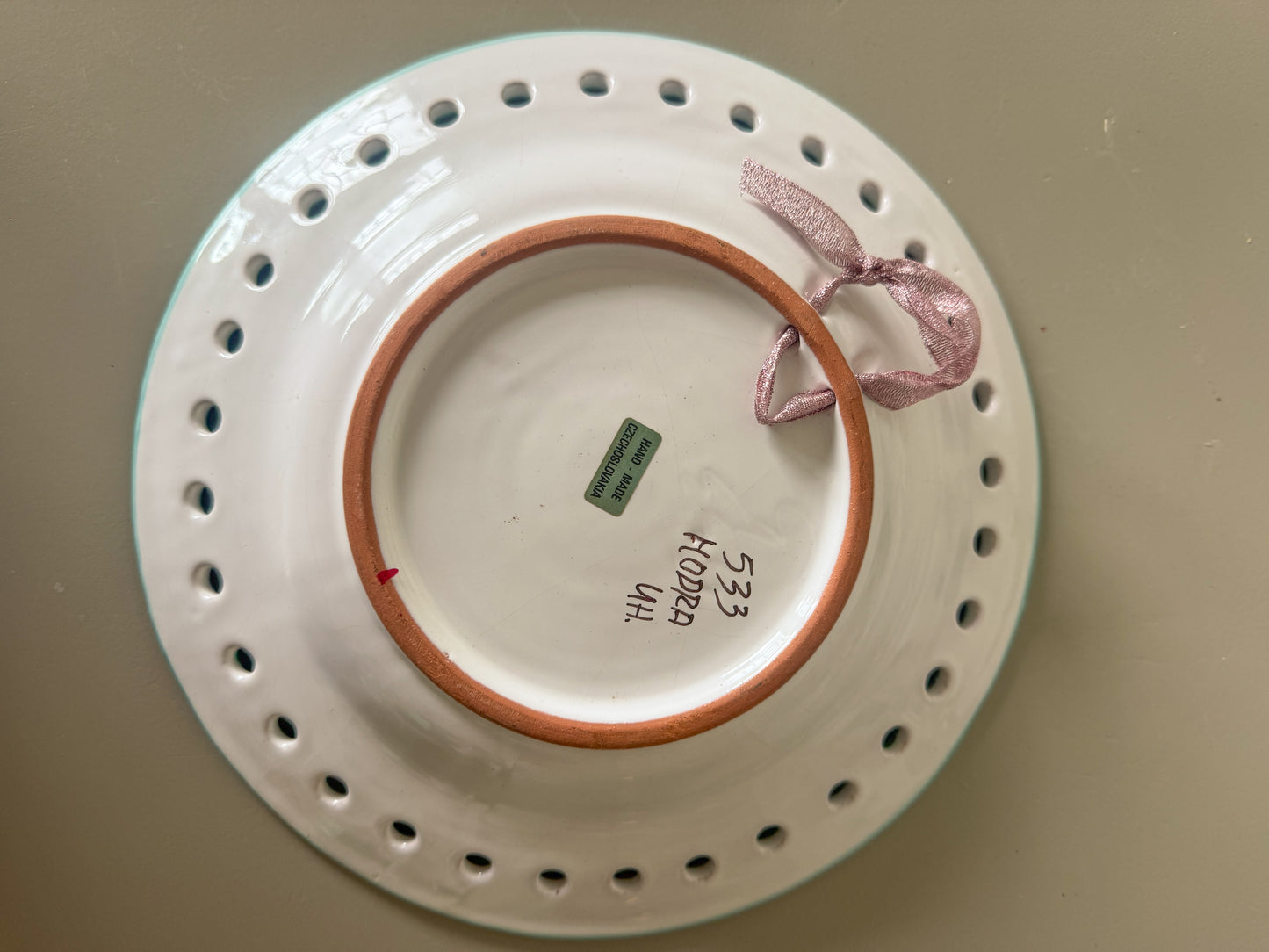 Vintage Signed Czech Plate