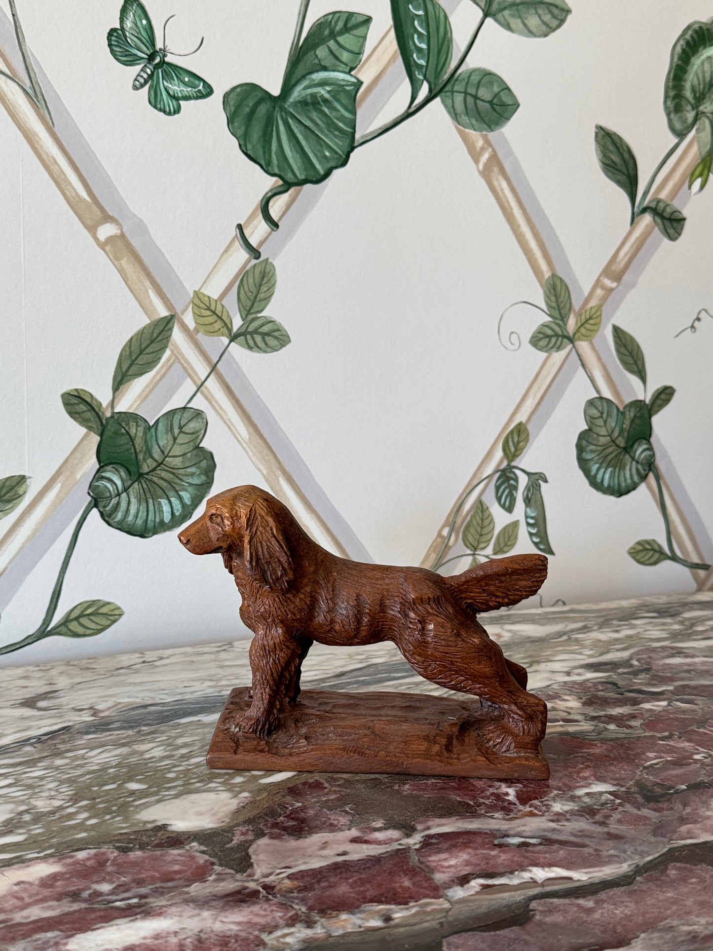 Hand Carved Wooden Dog