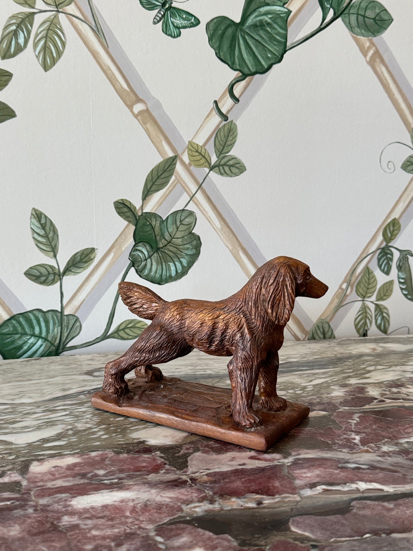 Hand Carved Wooden Dog