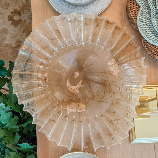 Pleated Glass Bowl