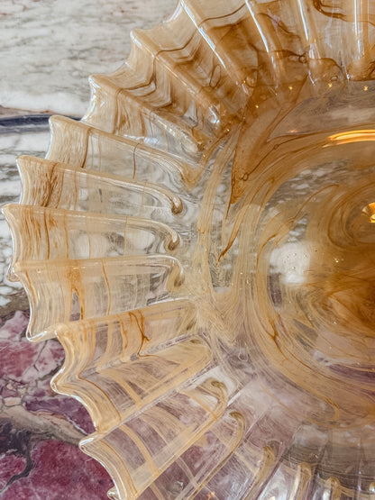 Pleated Glass Bowl