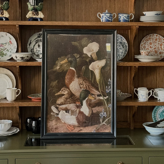 Vintage Reproduction Framed Mallards