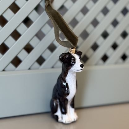 Gray Dog, Hand Painted Collectible