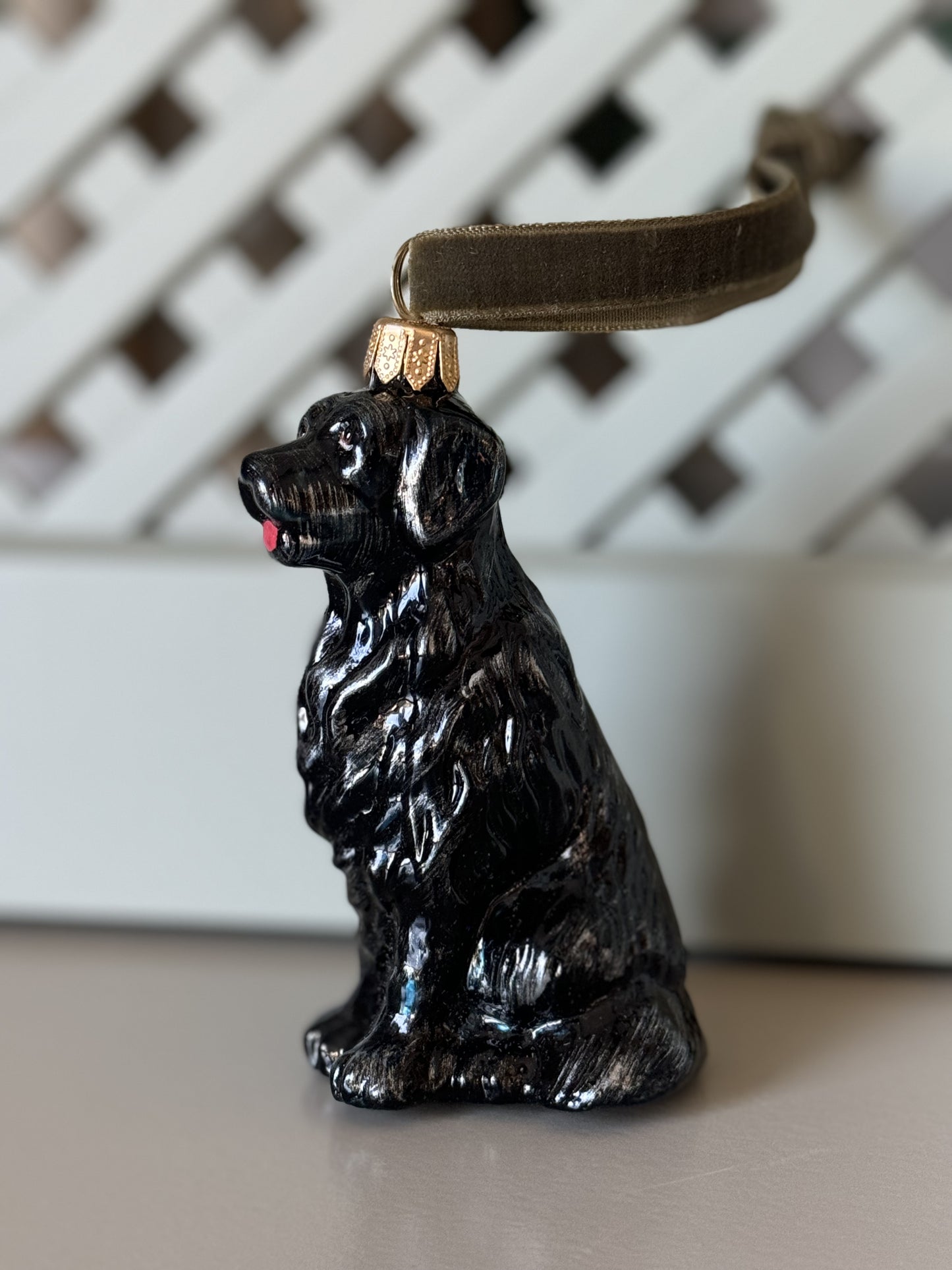 Black Dog, Hand Painted Collectible