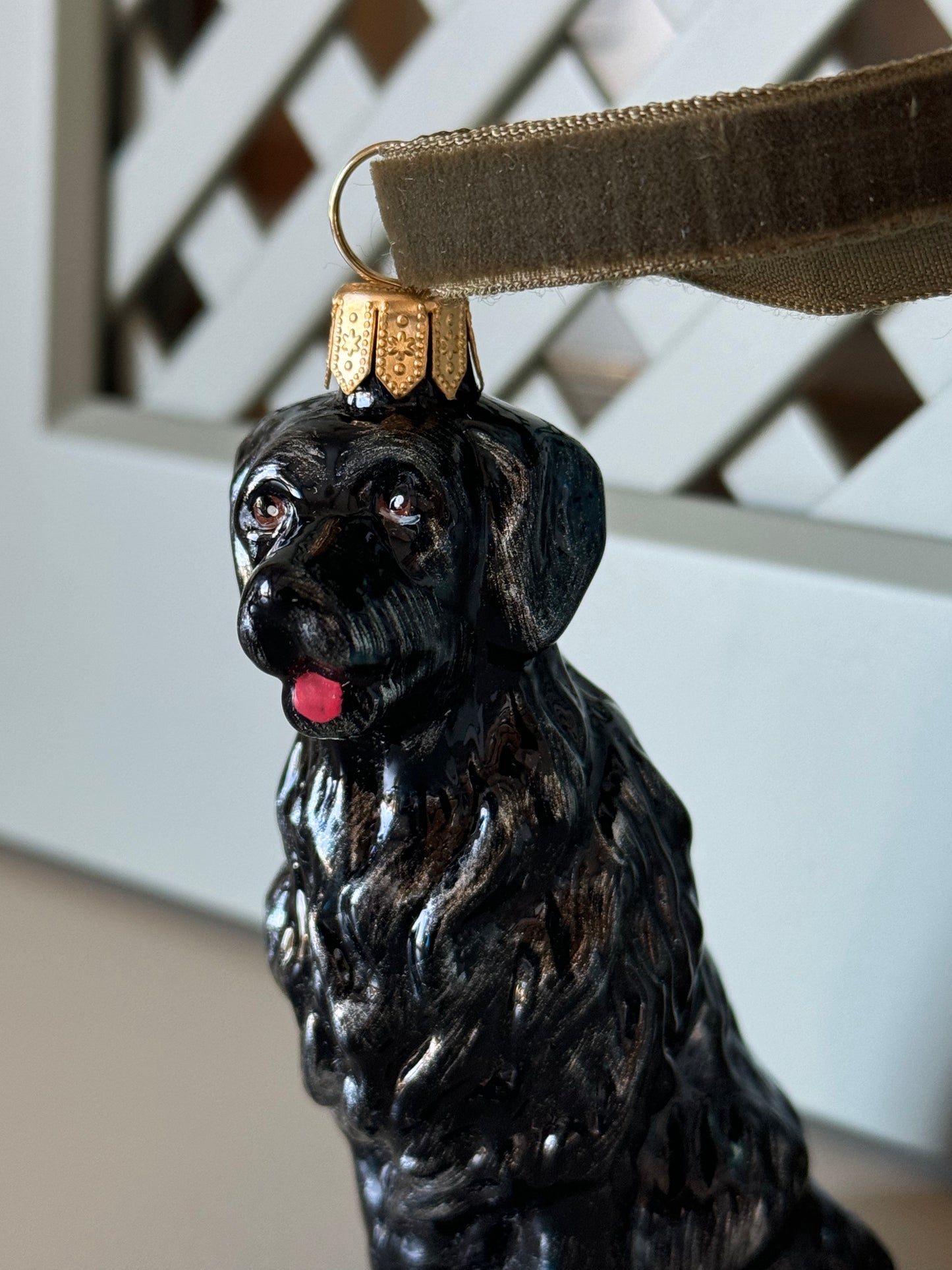 Black Dog, Hand Painted Collectible