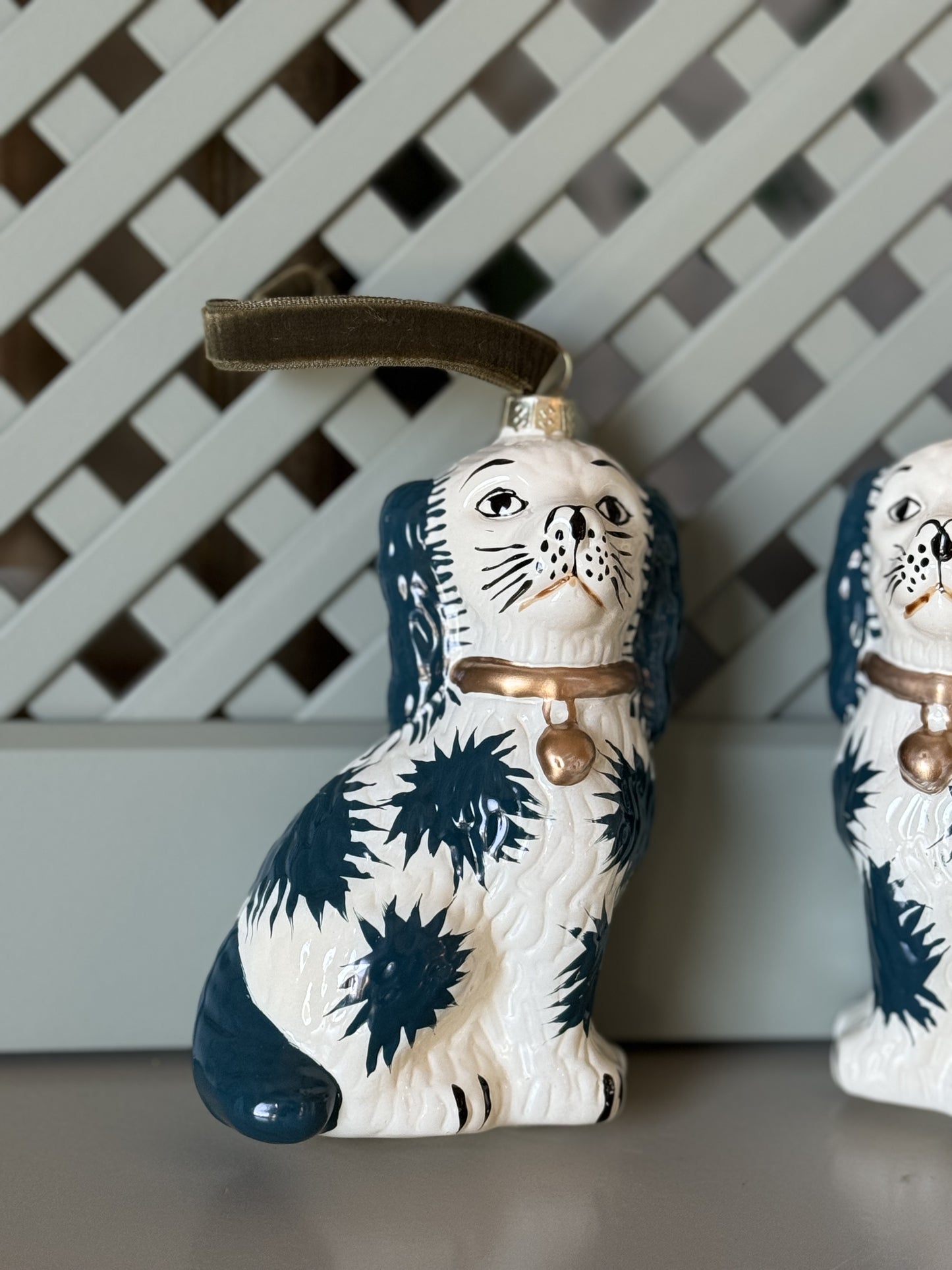 Blue Staffordshire Pair, Ornament