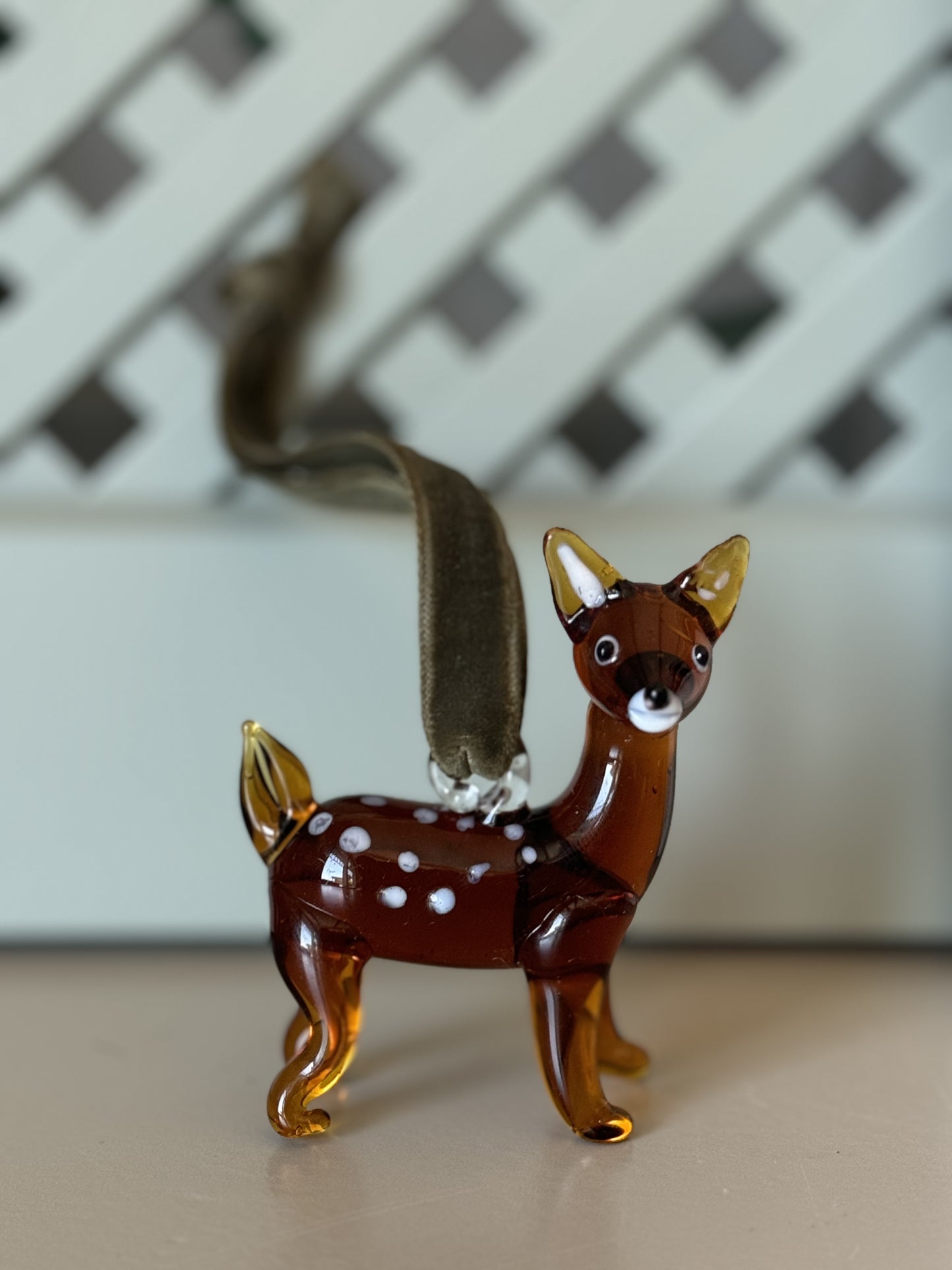 Deer, Blown Glass Ornament