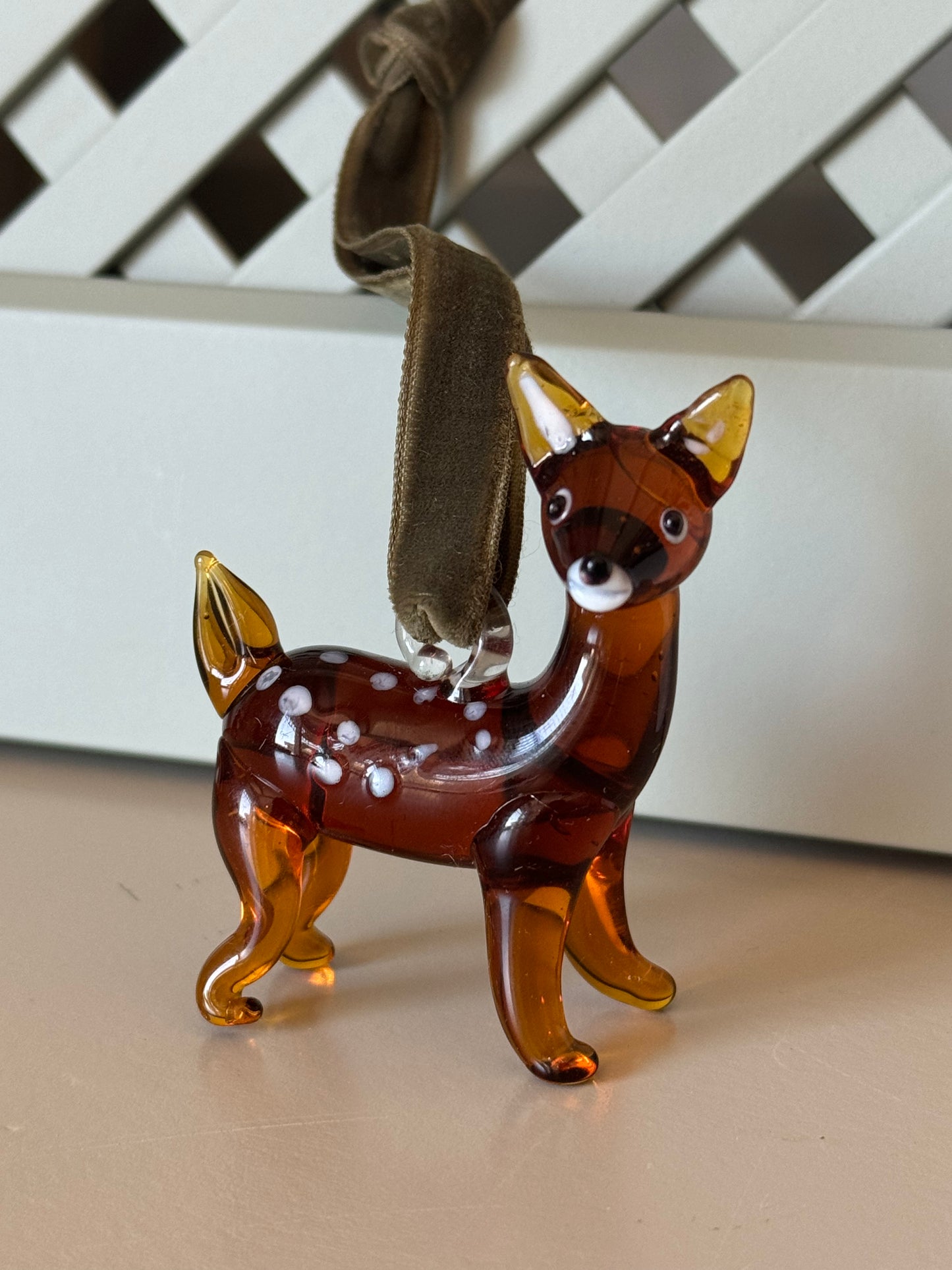 Deer, Blown Glass Ornament