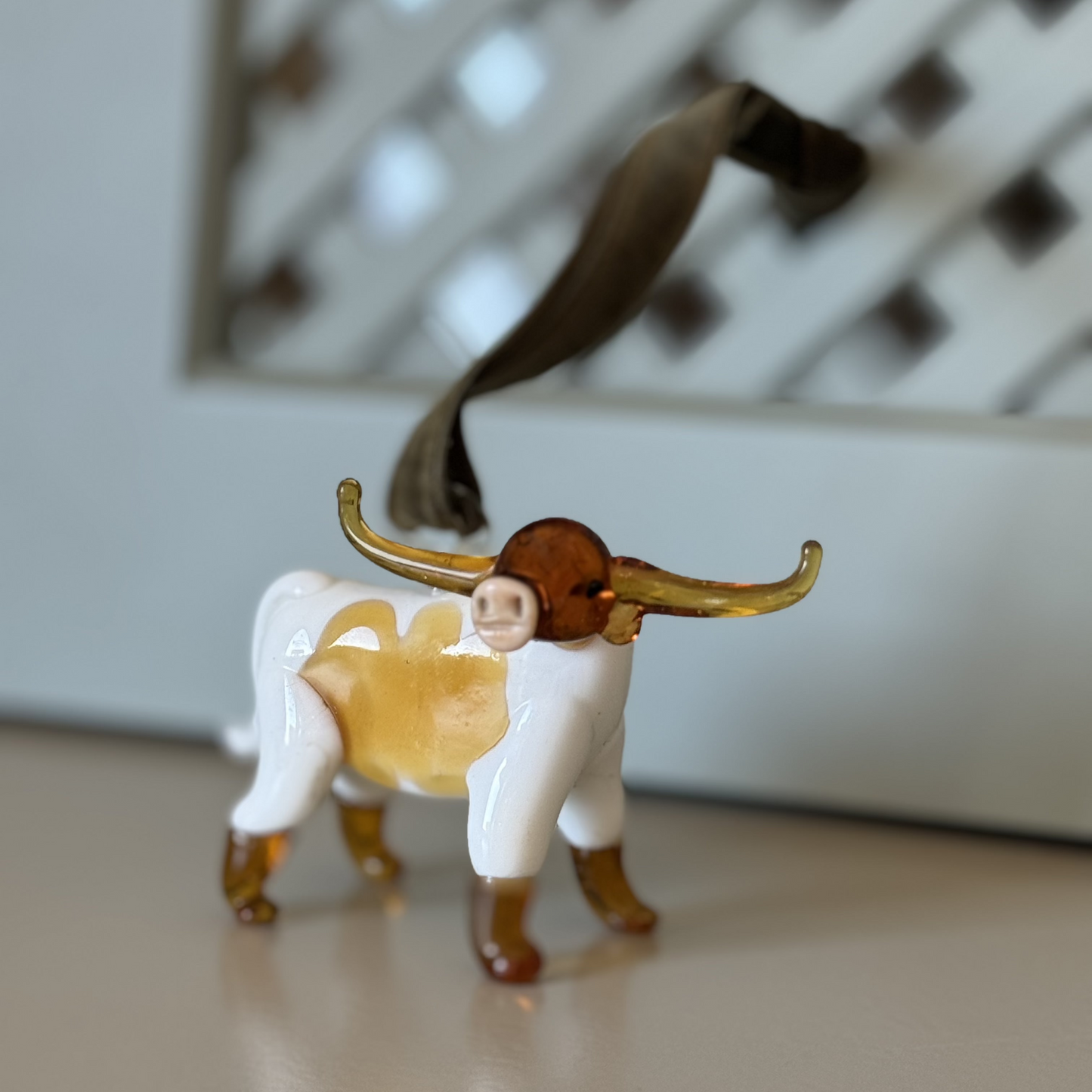 Longhorn, Blown Glass Ornament