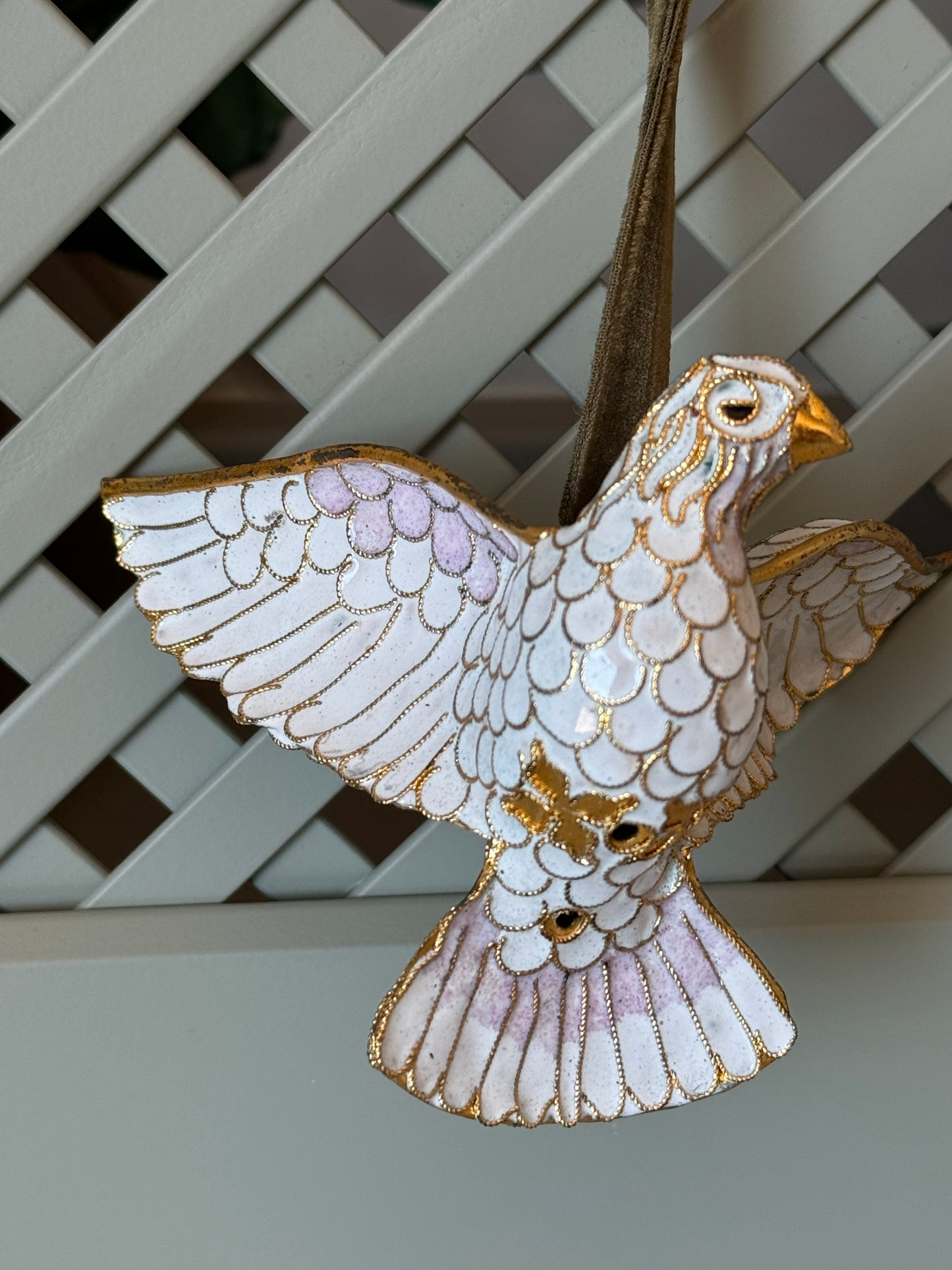 Cloisonne Dove Ornament