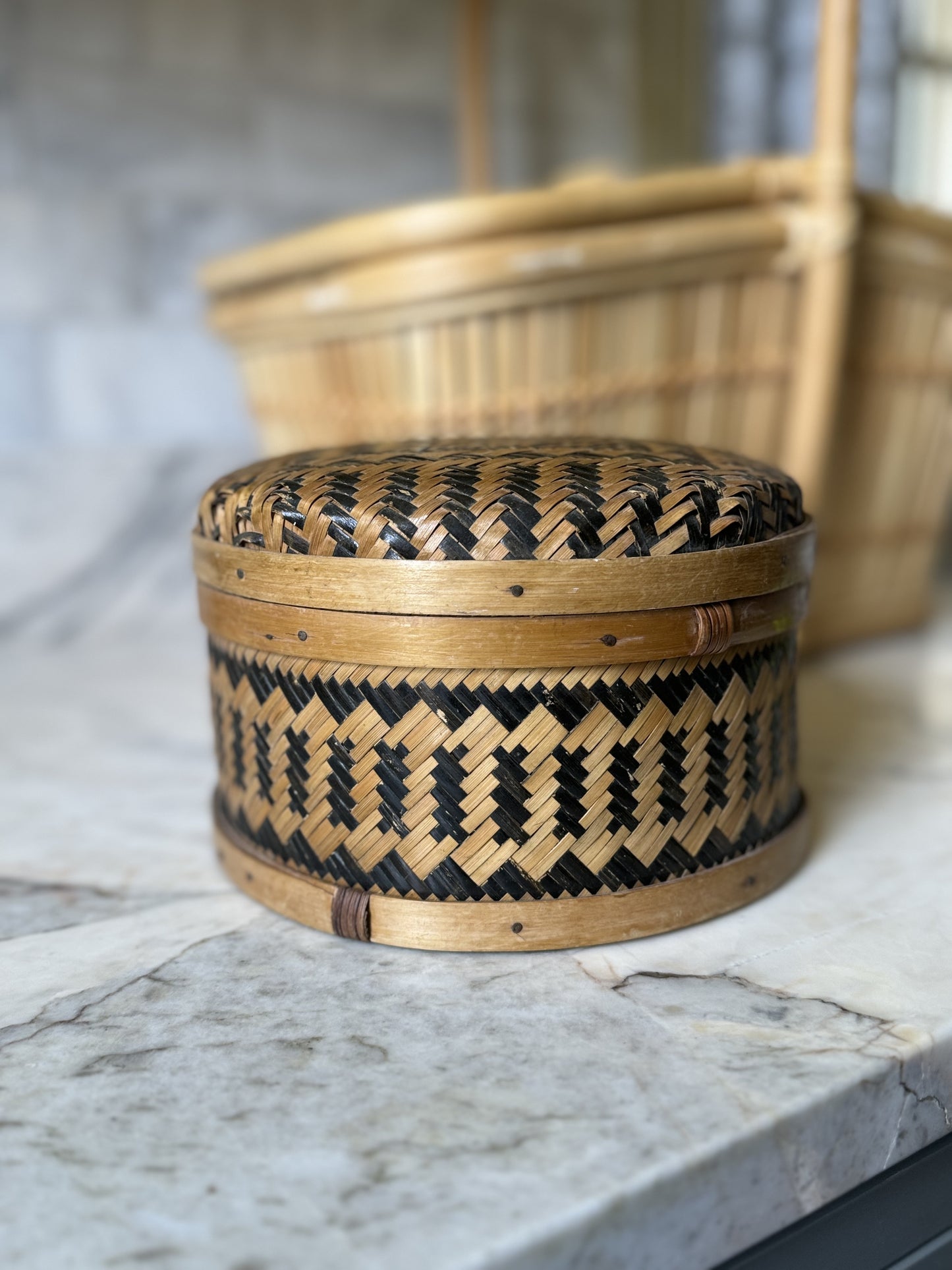 Lidded Round Basket