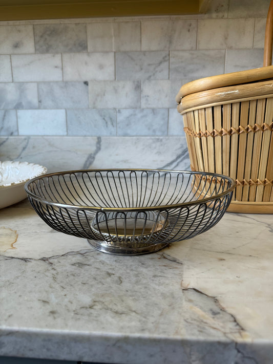 Silver Oval Basket