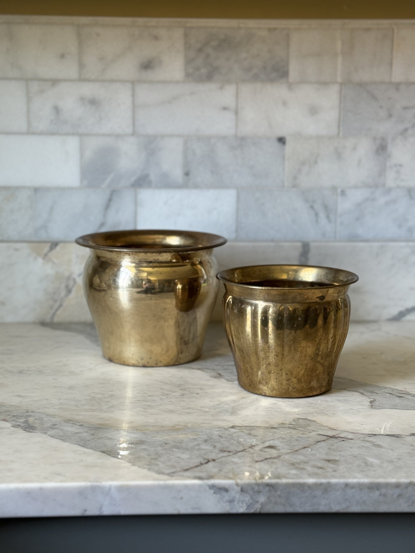 Brass Flower Pots, 2 Sizes