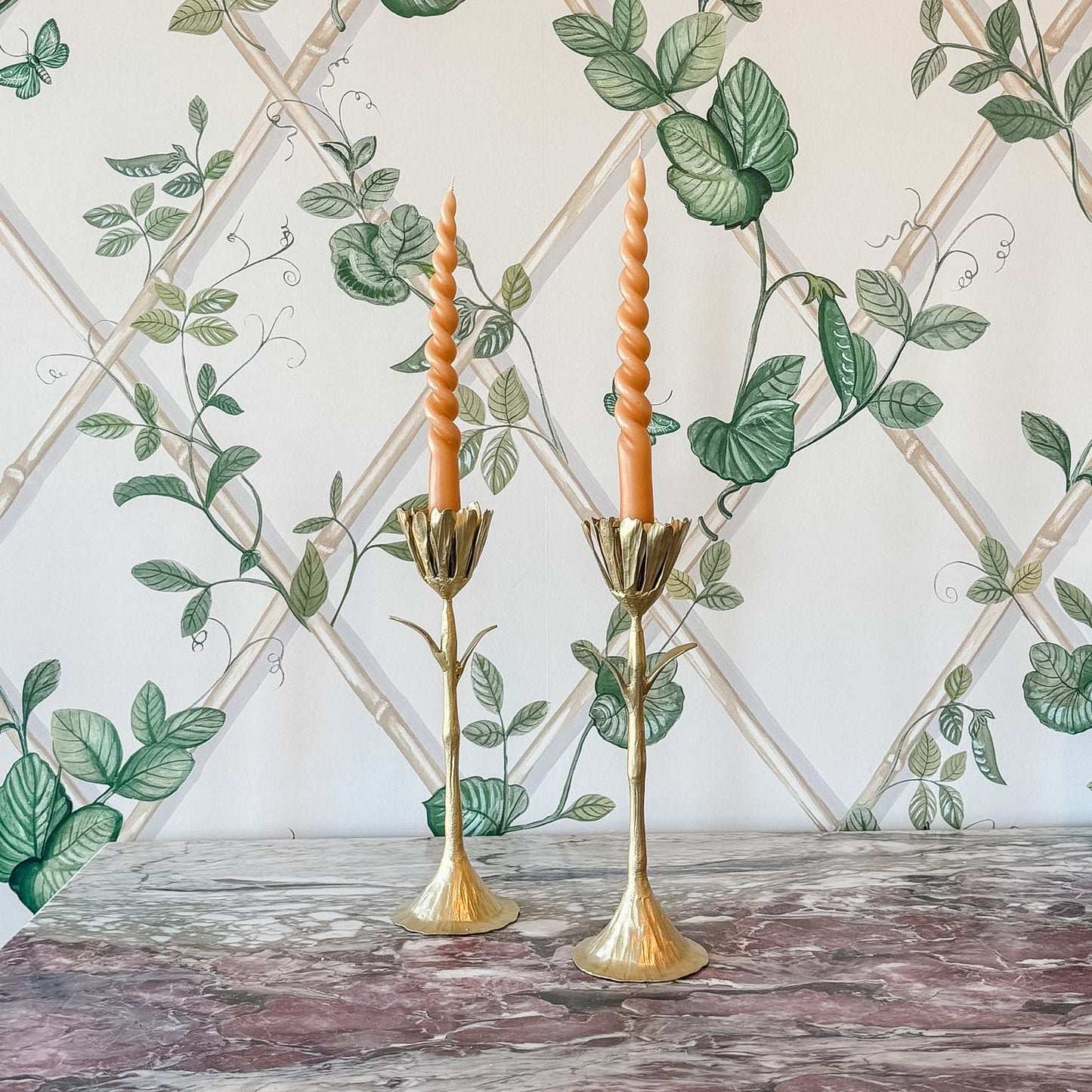 Gold Petal Candleholder