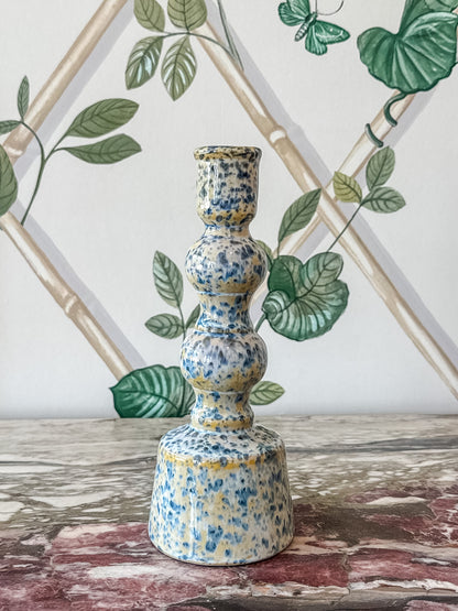 Speckled Blue Candleholder