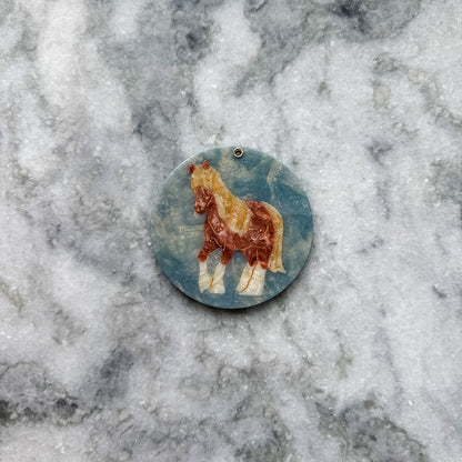 Handpainted Horse Compact