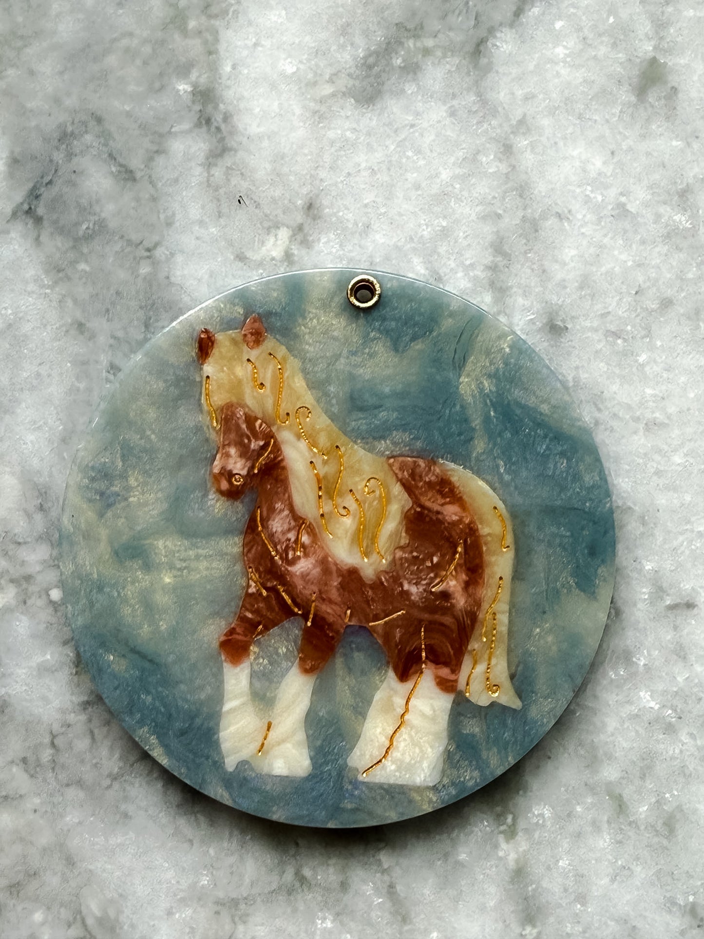Handpainted Horse Compact
