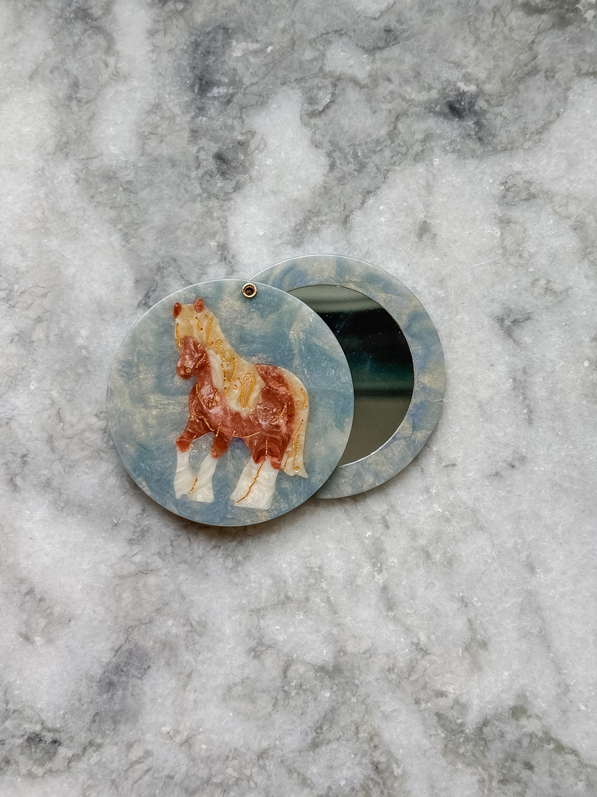 Handpainted Horse Compact