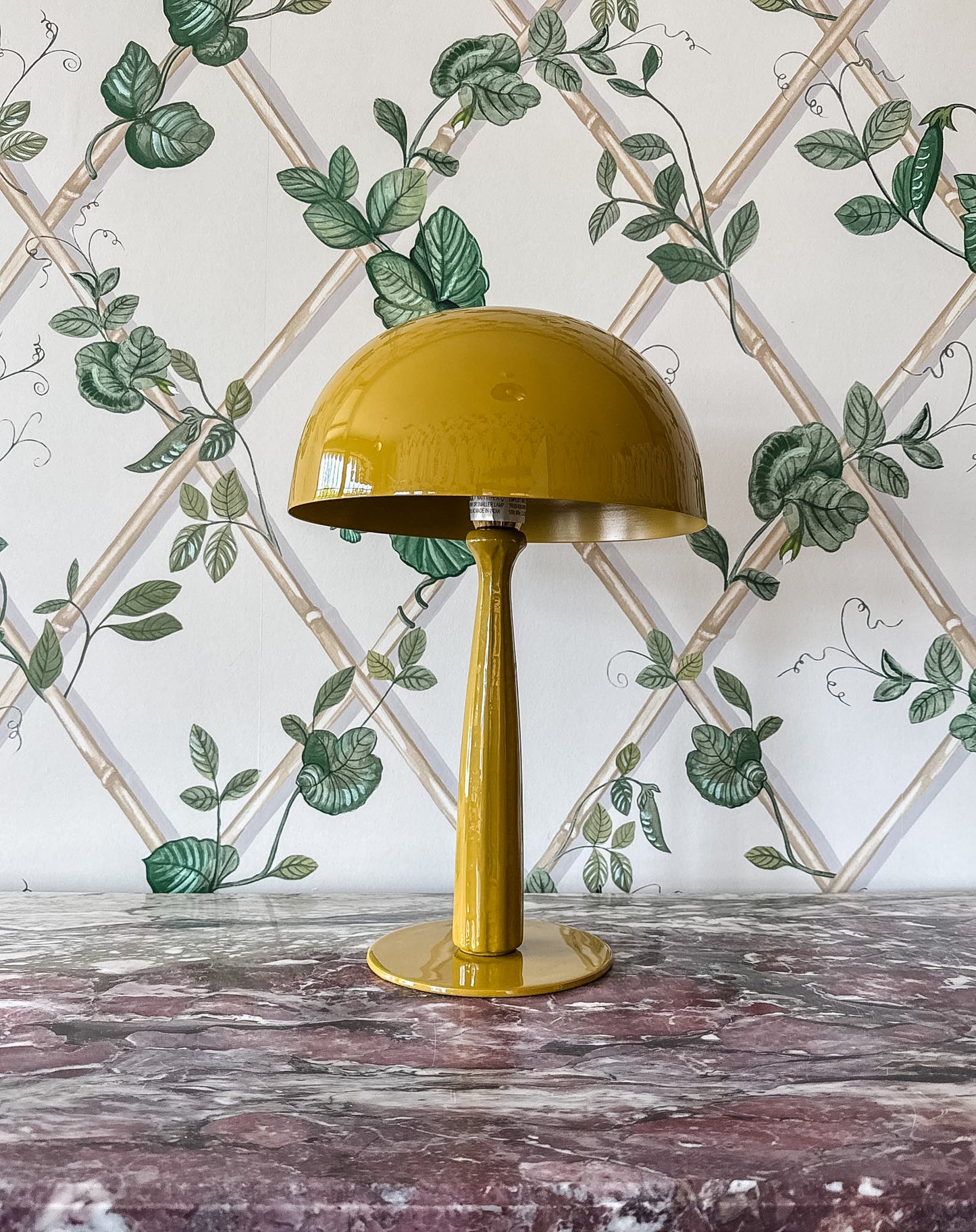 Chartreuse Mushroom Table Lamp