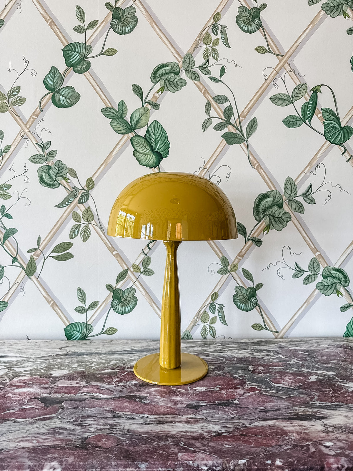 Chartreuse Mushroom Table Lamp