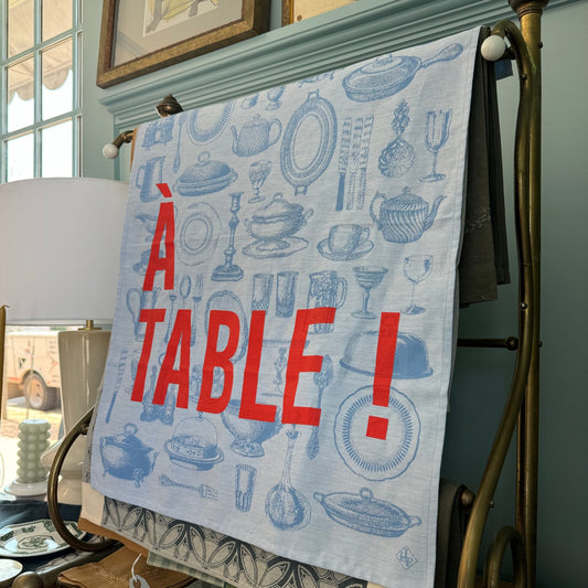 "A Table" Tea Towel, Blue