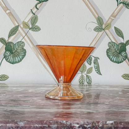 Orange Carnival Glass Cady Dish