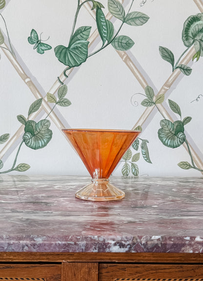 Orange Carnival Glass Cady Dish