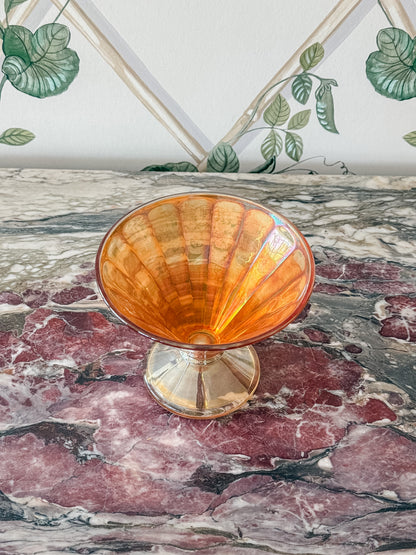 Orange Carnival Glass Cady Dish