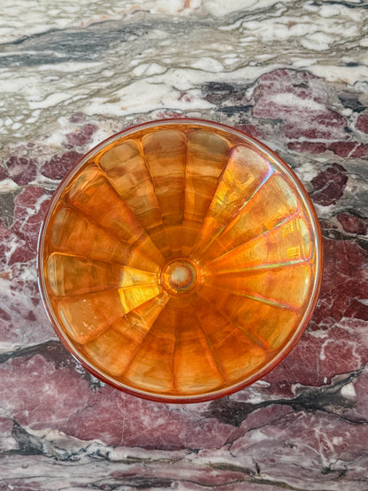 Orange Carnival Glass Cady Dish