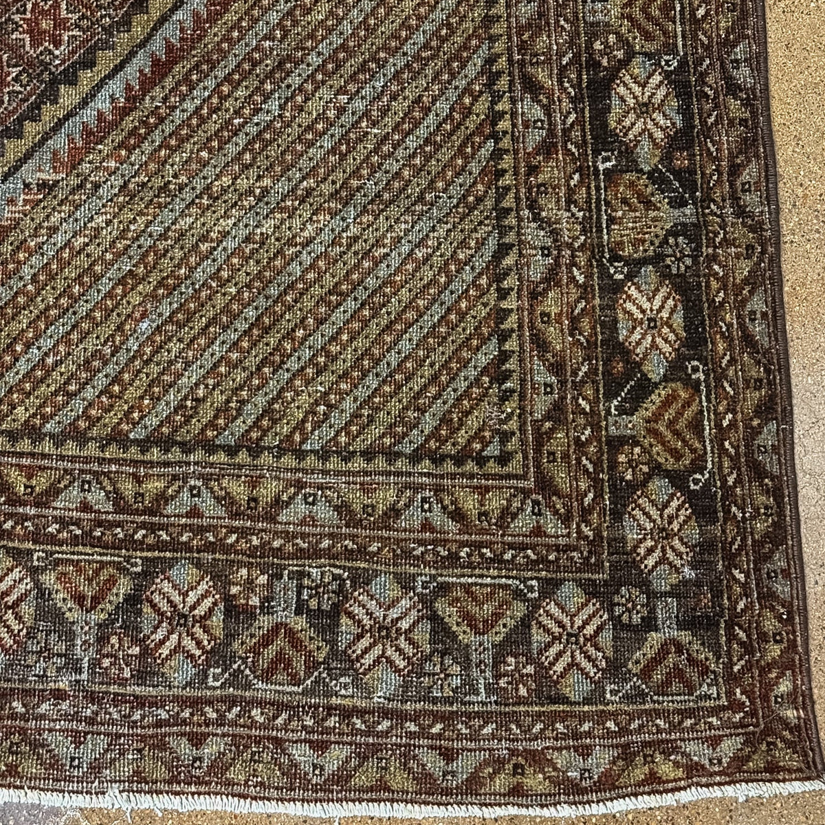 Vintage Persian (5x7) Brown Geometric Rug