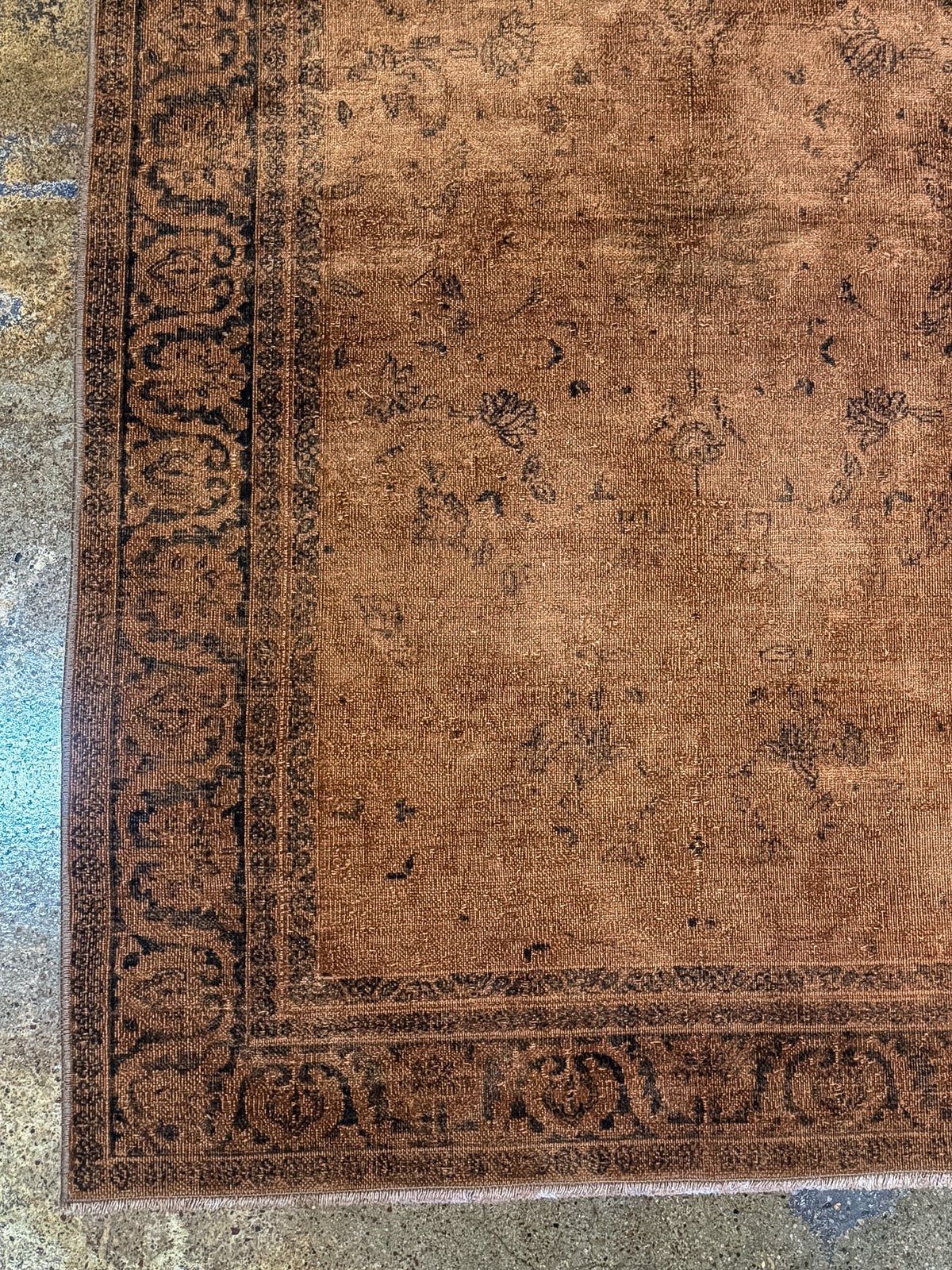 Antique Persian (3x5) Terracotta Overdyed Rug