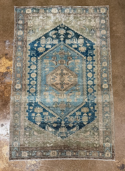 Antique Persian (4x7) Indigo Rug