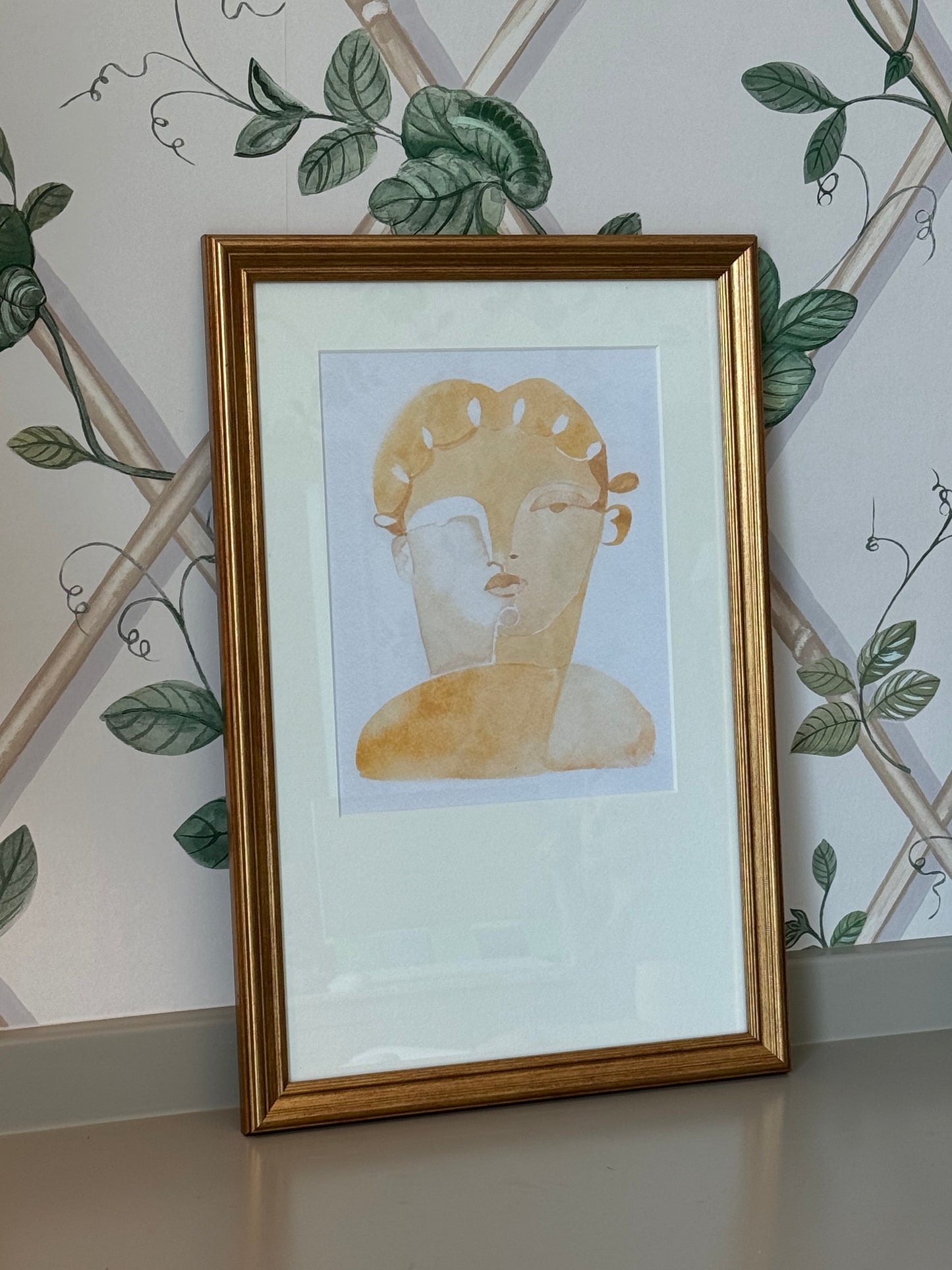 Framed Yellow Abstract Print, Hayley Mitchell