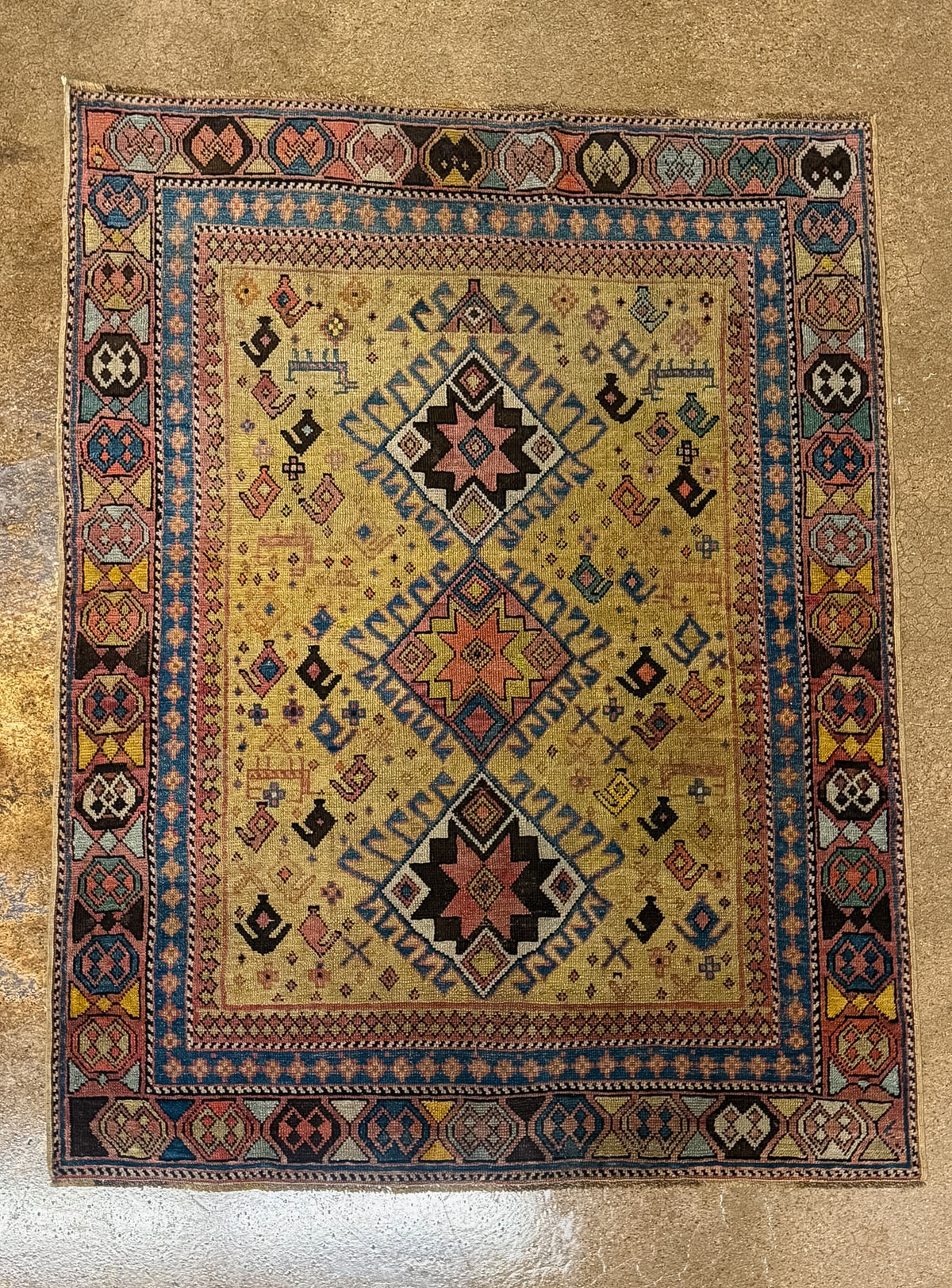 Antique Caucasus (4x5) Hand-Knotted Rug