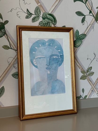 Framed Turquoise Abstract Print, Hayley Mitchell