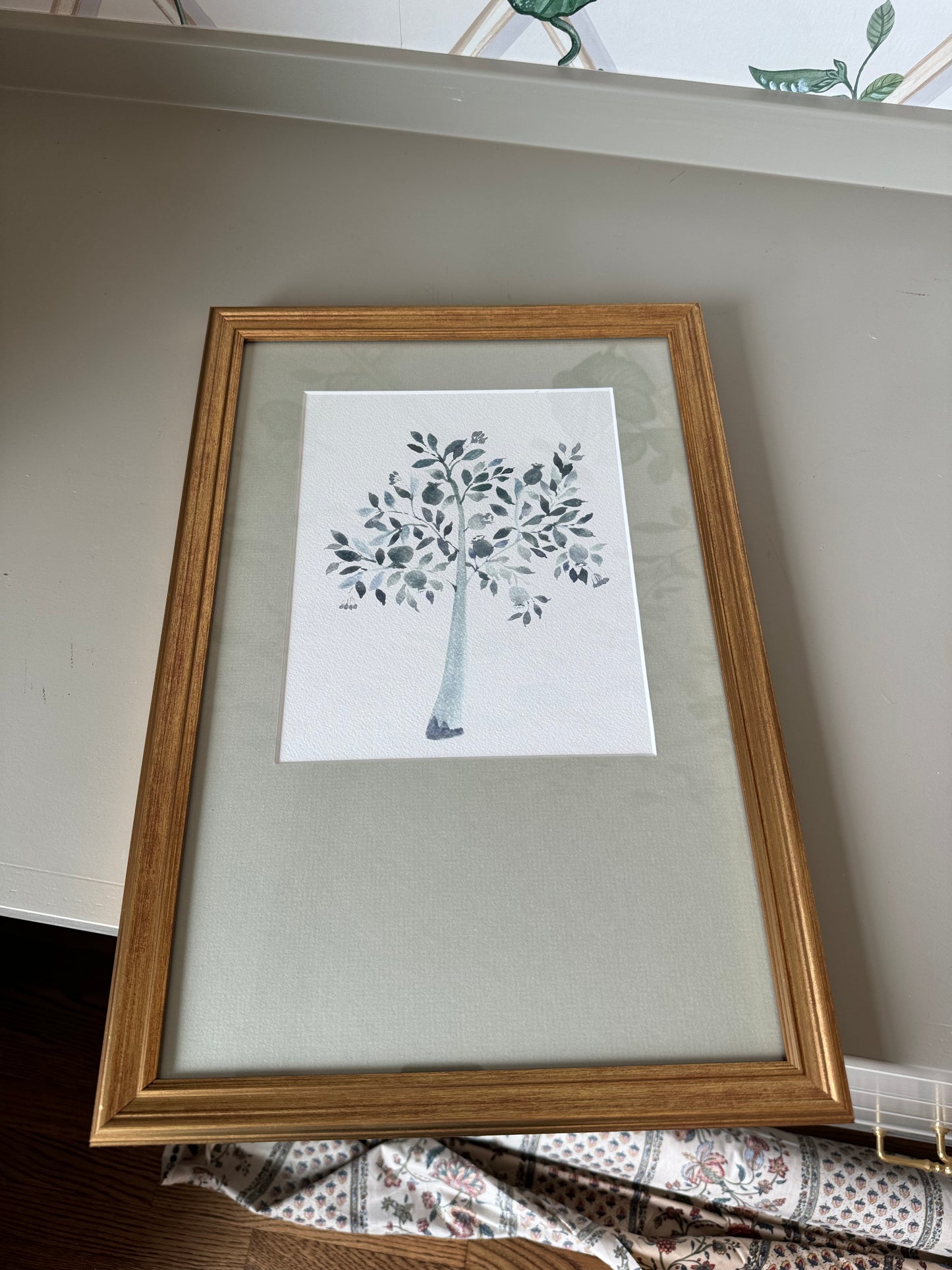 "Blue Tree" Jackie O'Bosky Watercolor Print